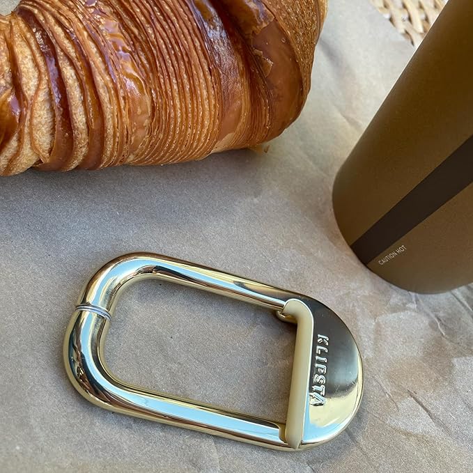 FLIP Bag Hook - Newly Redesigned. Portable Purse Hanger for Table with Magnetic Closure - Now Holds up to 50 lbs (Gold)