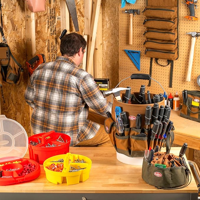 Bucket Boss The Bucketeer Bucket Tool Organizer in Brown, 10030 (Pack of 6)