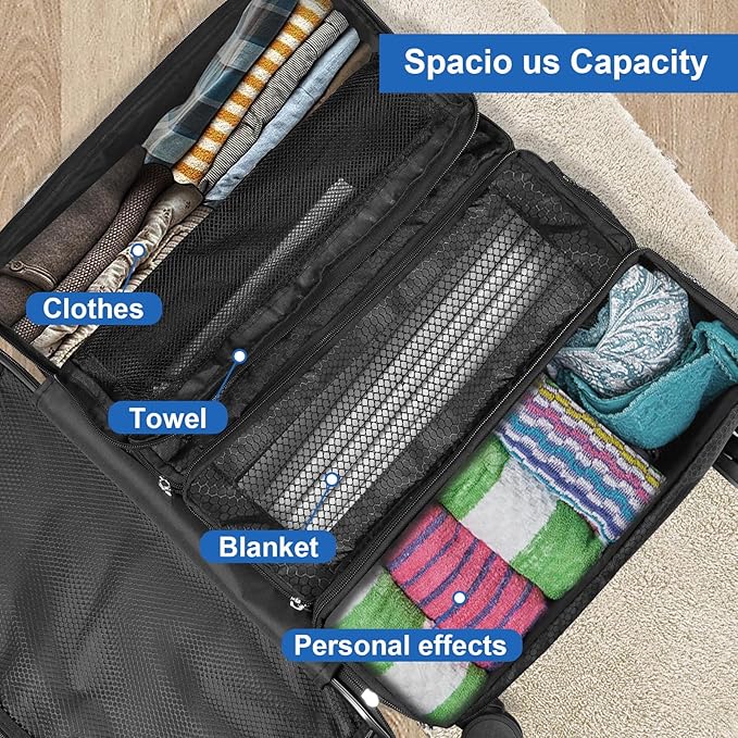 Olosar Suitcase Organizer, Travel Luggage Organizer Portable Hanging Travel Shelves Collapsible Hanging Packing Cubes for Carry on Suitcase