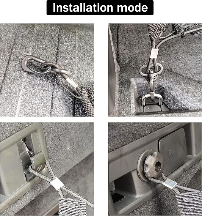 Amiss Cargo Net Stretchable. Adjustable Elastic Trunk Storage Net with Hook for SUVs, Cars and Trucks, Car Exterior Accessories (43.3x15.8 Inch)
