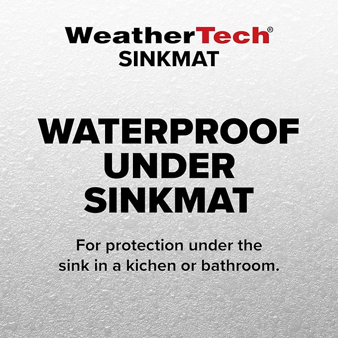 WeatherTech SinkMat – Waterproof Under Sink Liner Mat for Kitchen Bathroom – 46” x 22” Inches - Durable, Flexible Tray – Home undersink Organizer Must Haves, Black