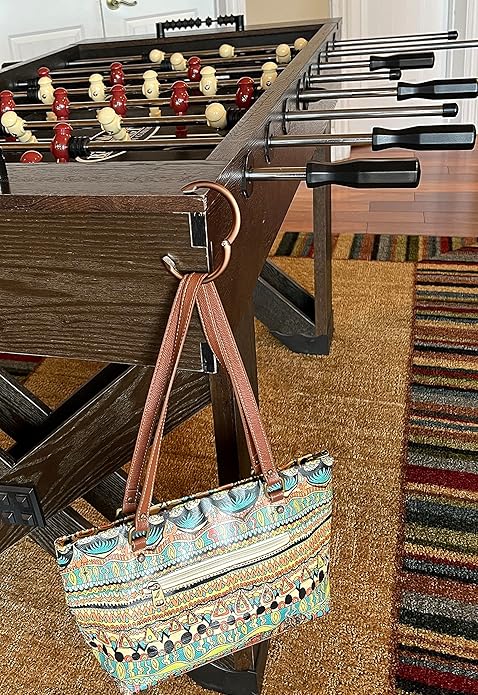 Clipa Bag Hanger - The Ring that Opens Into a Hook, Closes Automatically | Hangs Almost Anywhere in Just 1/2" of Space | Holds 33 lbs Yet Weighs Only 1.6 oz | 8 Styles | 3 yr Warranty