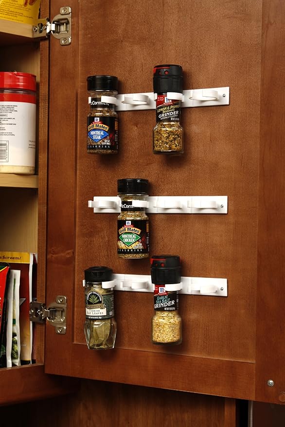 Bellemain Spice Gripper Clips for Plastic Jars - Set of 3, Holds 12 Jars