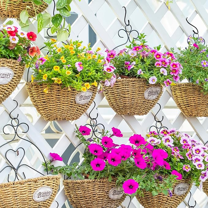 6 Pack Heavy Duty S Hooks for Hanging, Non Slip Vinyl Coated S Hook for Hanging Closet,Jeans, Pots, Mugs, Pans, Bird Feeders Kitchen and Large S Hook for Hanging Plants- 5 inch Length